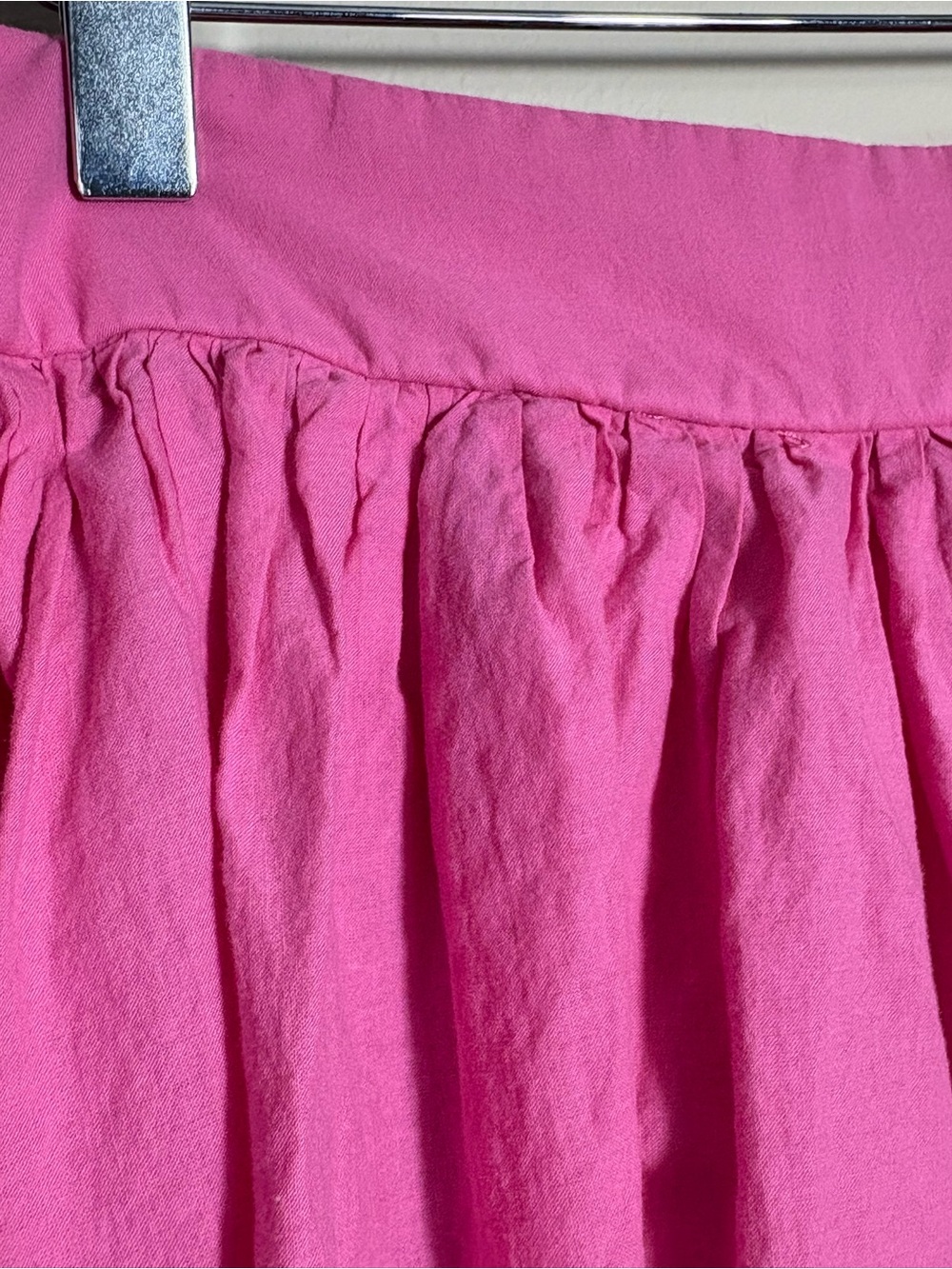 Farmers Market Pink Cotton Midi Skirt Full Gathered Cottagecore Lined L - Picture 3 of 9